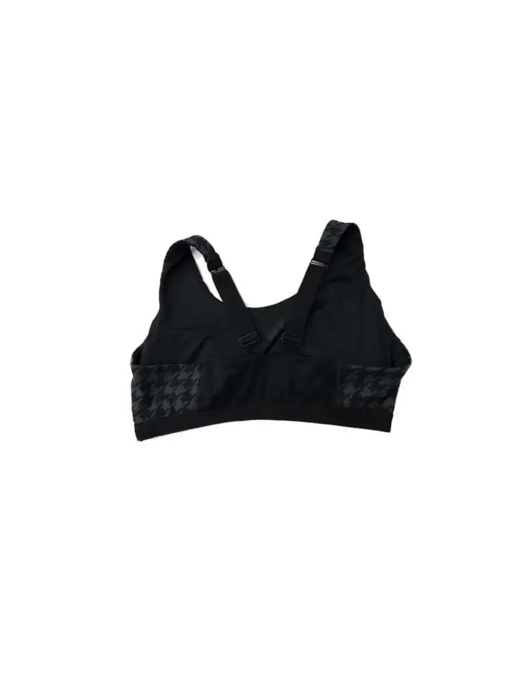 Nike Women Dri-FIT Indy Icon Clash Light-Support Padded Houndstooth Sports Bra L
